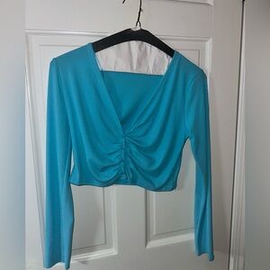 Zara blue long sleeve shirt